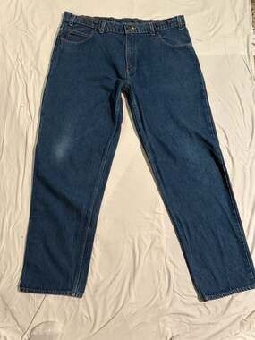 Prison Blues Men's Relaxed Fit Suspender Button Carpenter Jeans